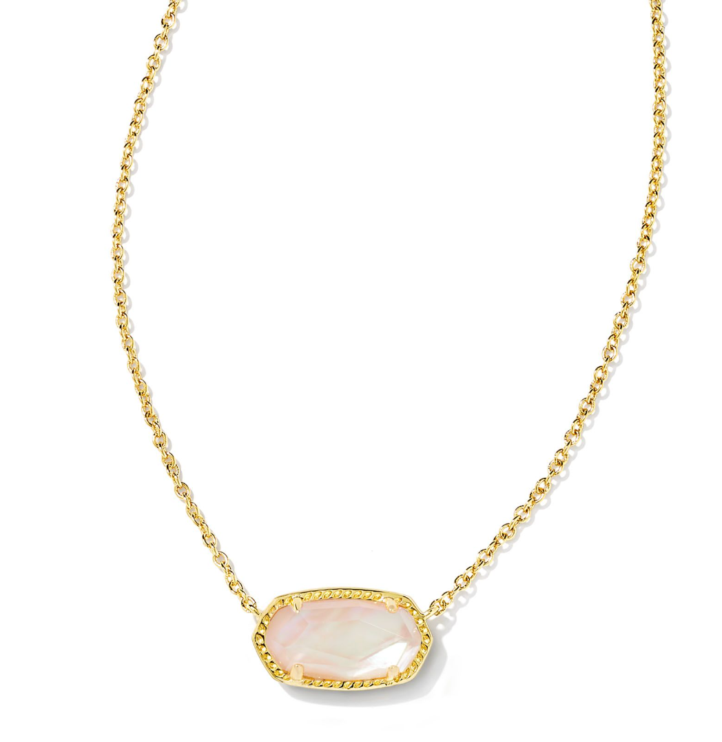 Elisa Gold Pendant Necklace in Azalea Illusion