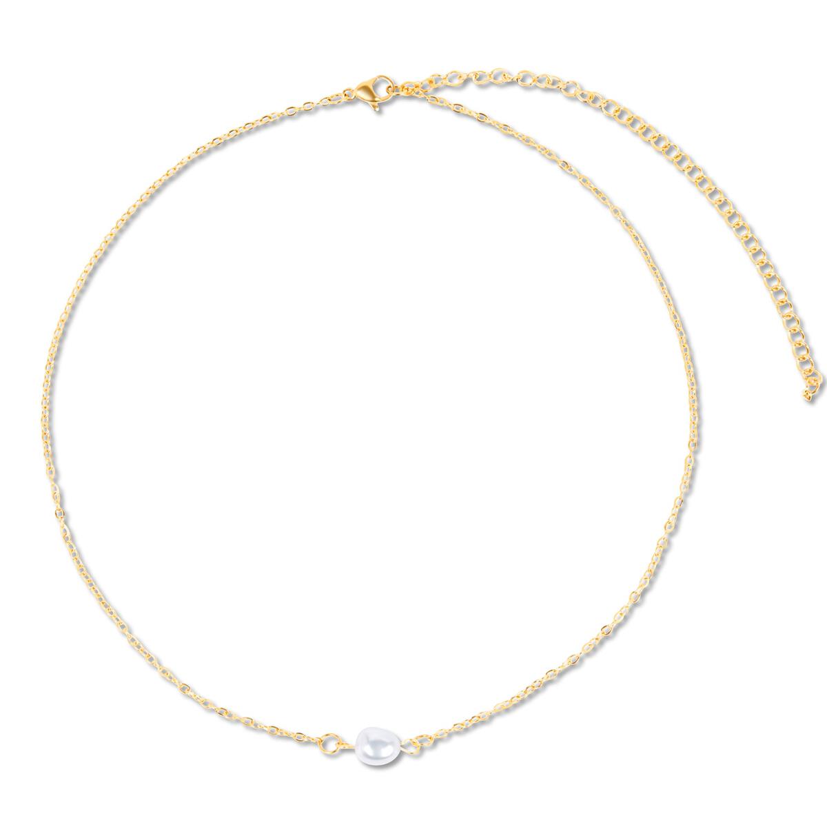 Shayla Dainty Pearl Choker Necklace