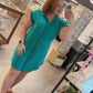 Totally Turquoise Button Up Dress -