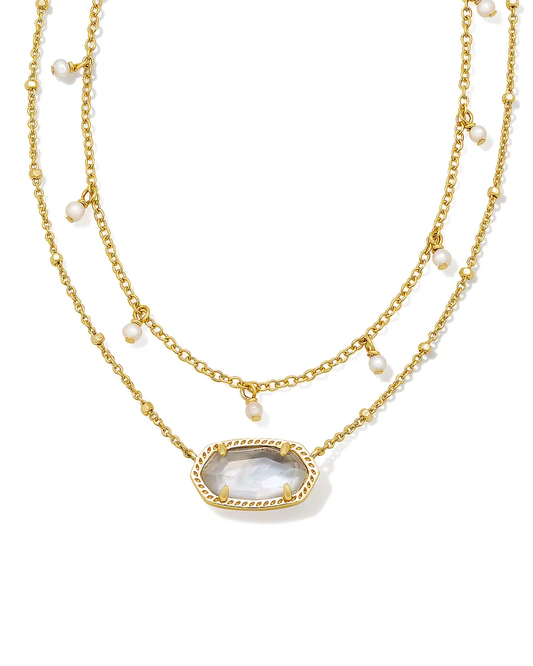 Elisa Pearl Neck Gold Ivory MOP