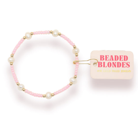 Pink Luster Pearl Bracelet Standard Size