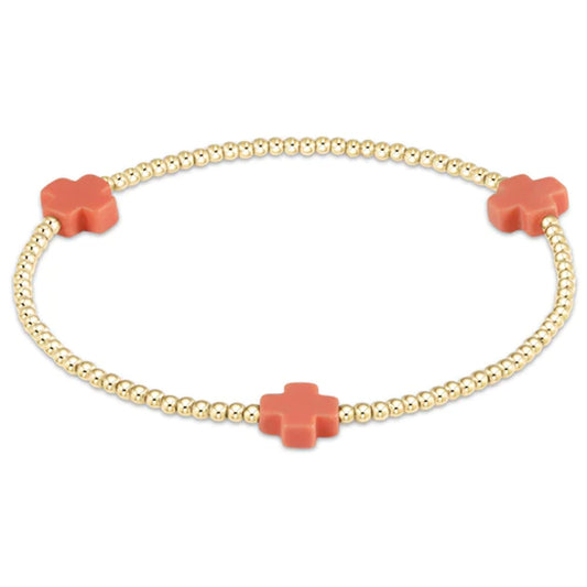 Signature Cross 2mm - Coral,