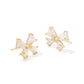 BLAIR BOW SMALL STUD EARRINGS GOLD IRIDESCENT DRUSY