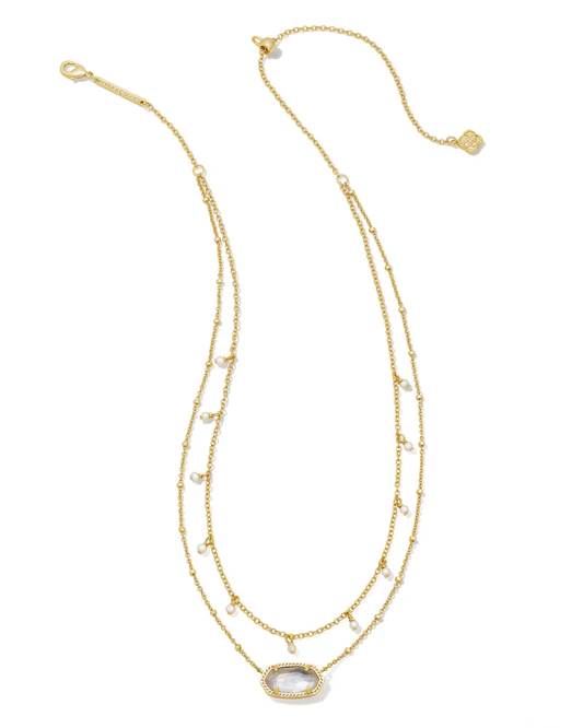 Elisa Pearl Neck Gold Ivory MOP