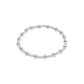 Classic Sincerity Pattern Sterling 4mm Bead Bracelet - Pearl