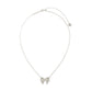 KRISTA BOW SHORT PENDANT NECKLACE KRISTA BOW SHORT PENDANT NECKLACE SILVER WHITE MIX