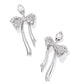 KRISTA BOW STATEMENT EARRINGS SILVER WHITE MIX