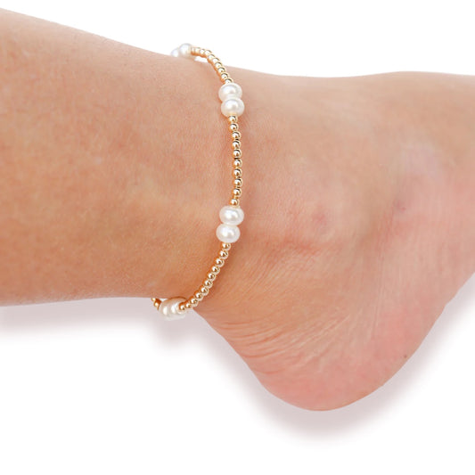 Coastal Pearl Anklet BB Standard Size