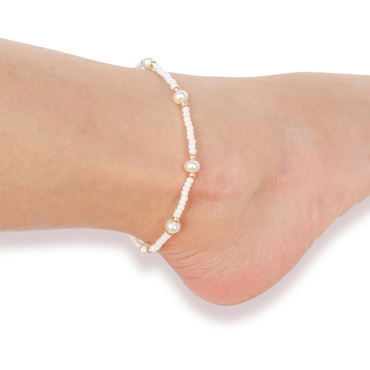 White Pearl Anklet BB Standard Size