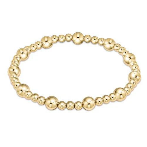 Classic Sincerity Pattern 6mm Gold Bracelet