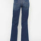 Dark Wash Mid Rise Straight Leg Jean -