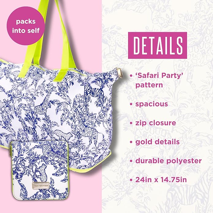 Packable Tote - Safari Party