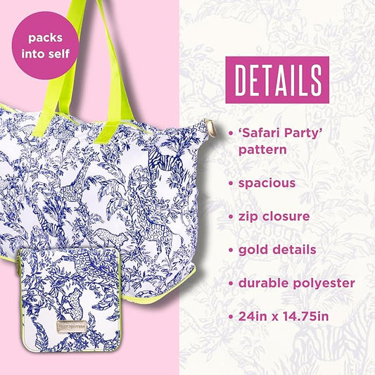 Packable Tote - Safari Party