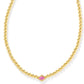 Abbie Beaded Necklace Gold Azalea Illusion