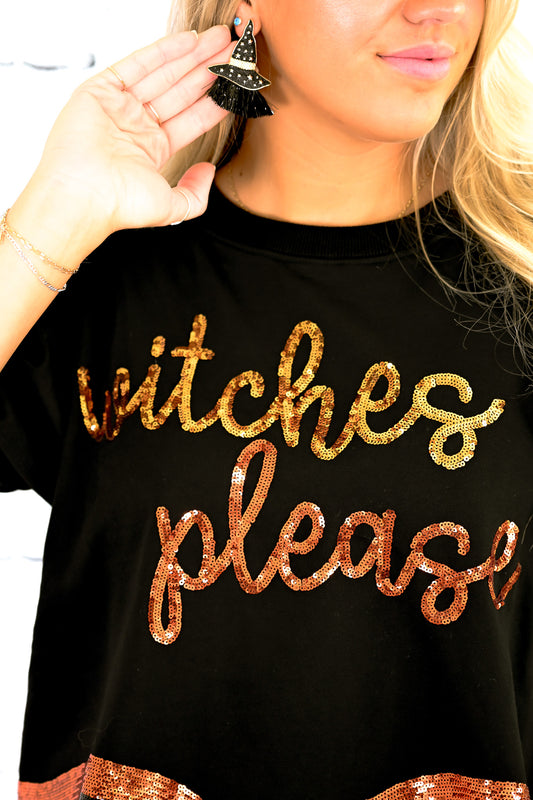 Witches Please Sequins Top -