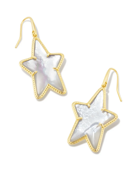 Ada Star Drop Earring Gold Ivory MOP