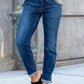 Cuffed Boyfriend Mid Rise Jeans Core Style 82368