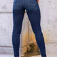 Dark Wash High Waist Skinny Jeans Core Style 82253