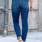 Cuffed Boyfriend Mid Rise Jeans Core Style 82368