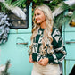 Green Bow Checkered Sweater -