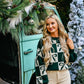 Green Bow Checkered Sweater -