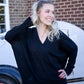 Barely There Black Long Sleeve Top -