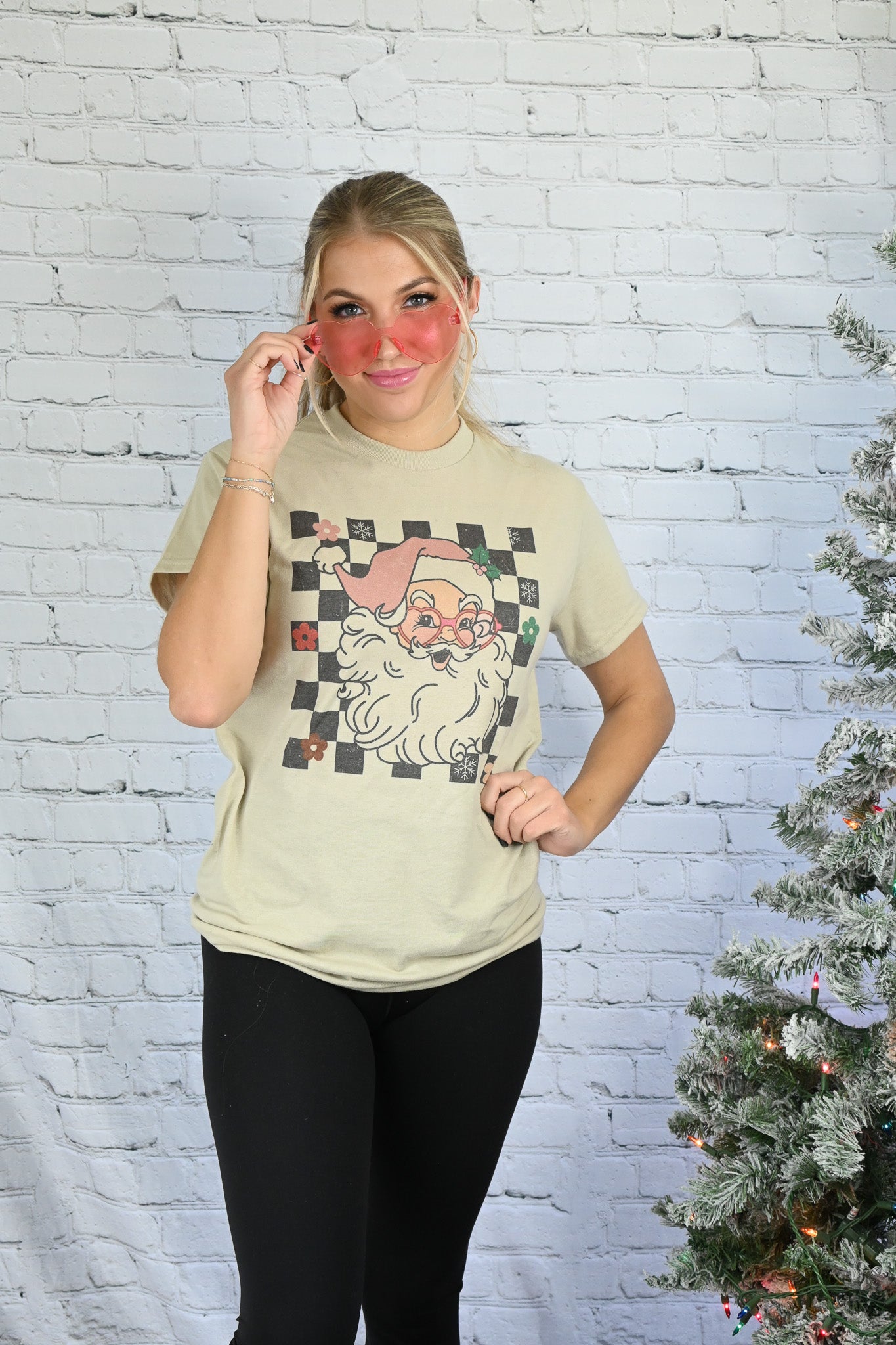 Santa Flower Tee -