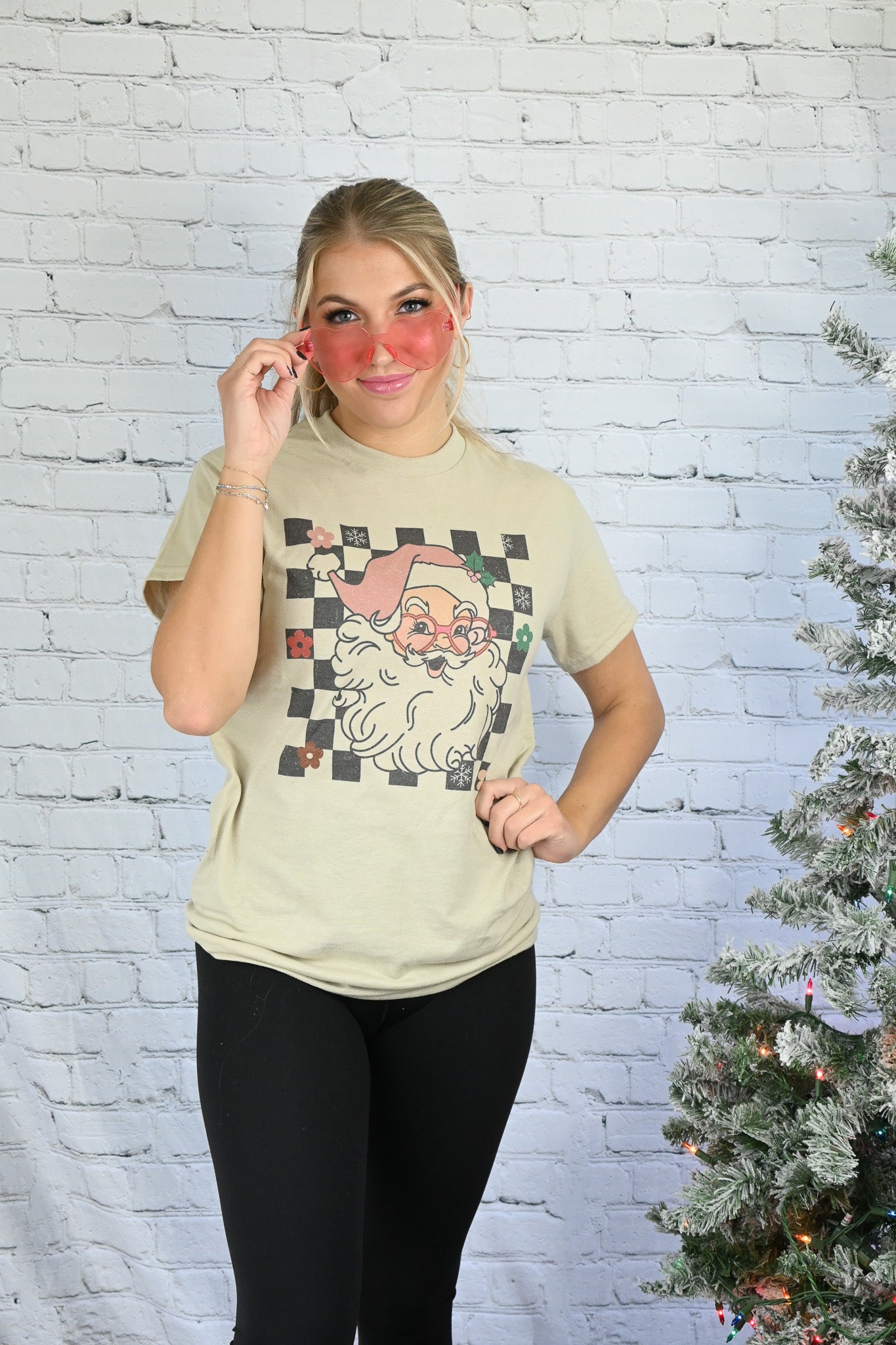 Santa Flower Tee -