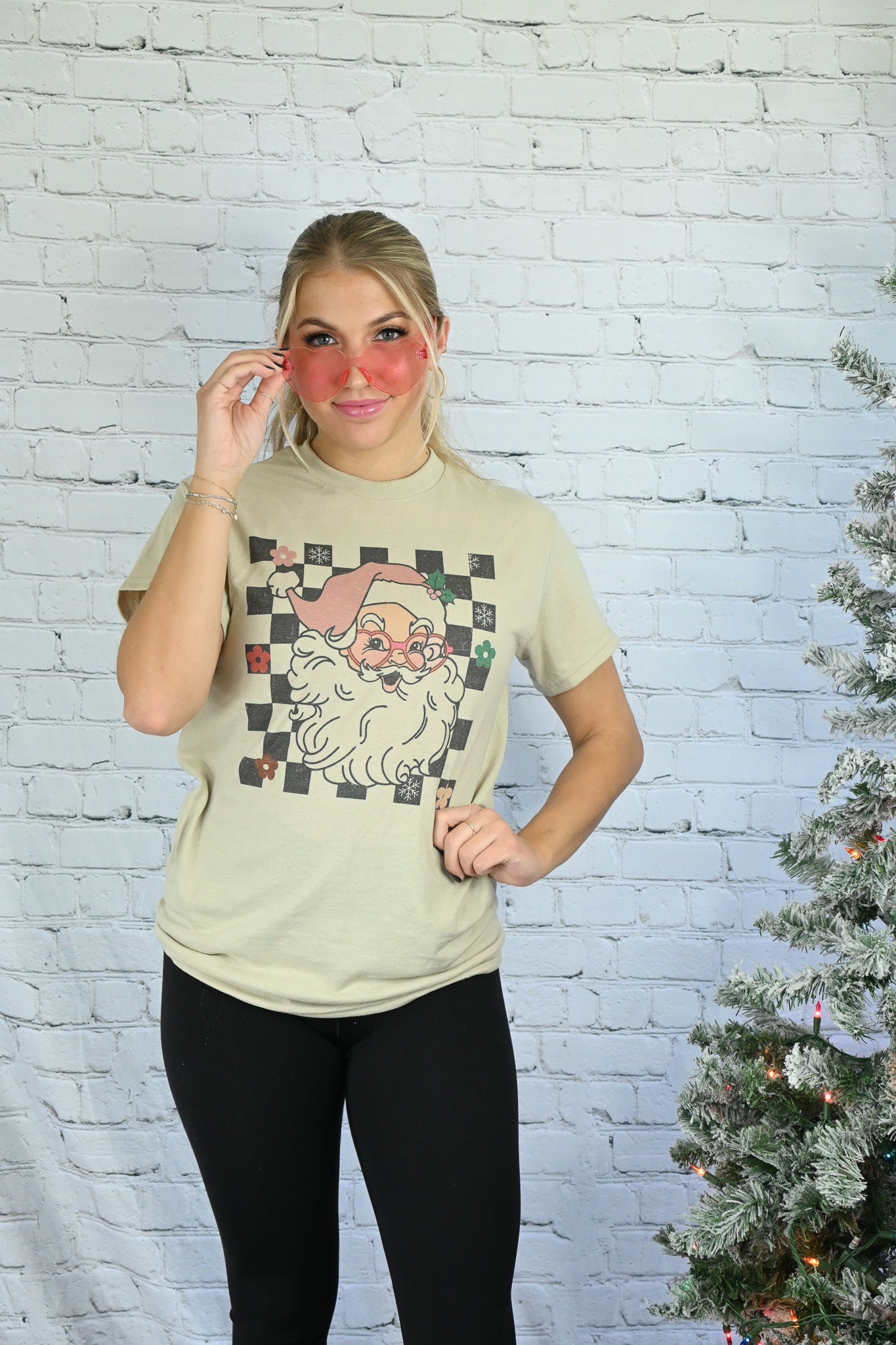 Santa Flower Tee -