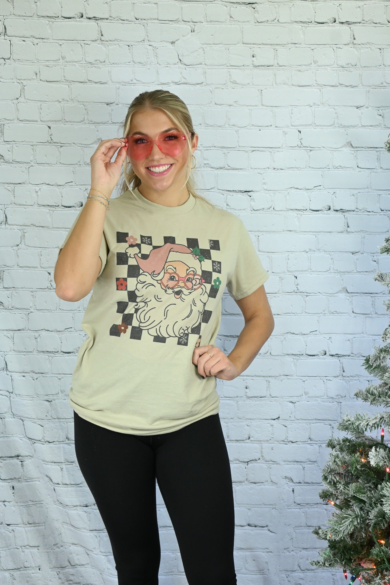 Santa Flower Tee -