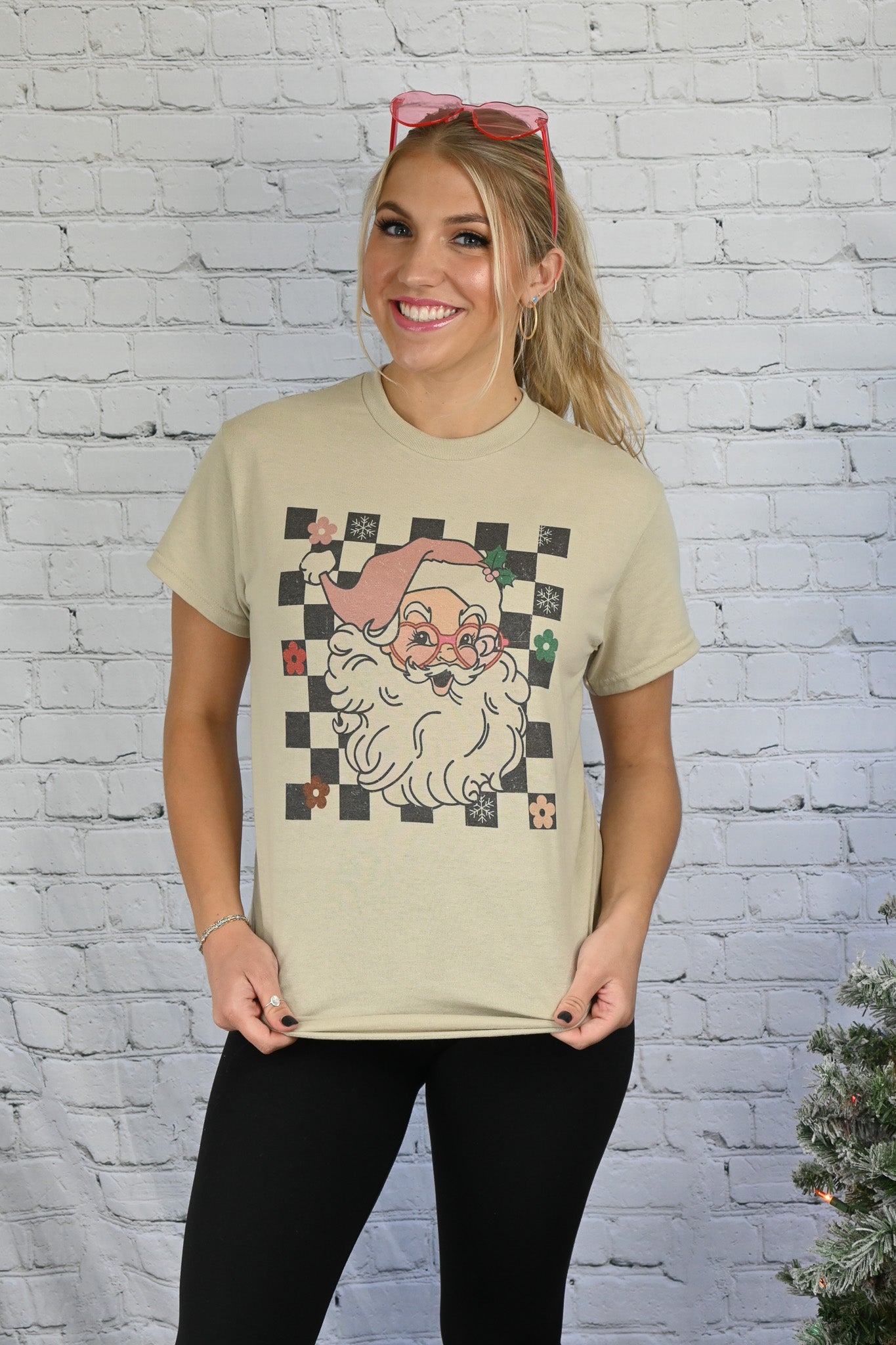 Santa Flower Tee -