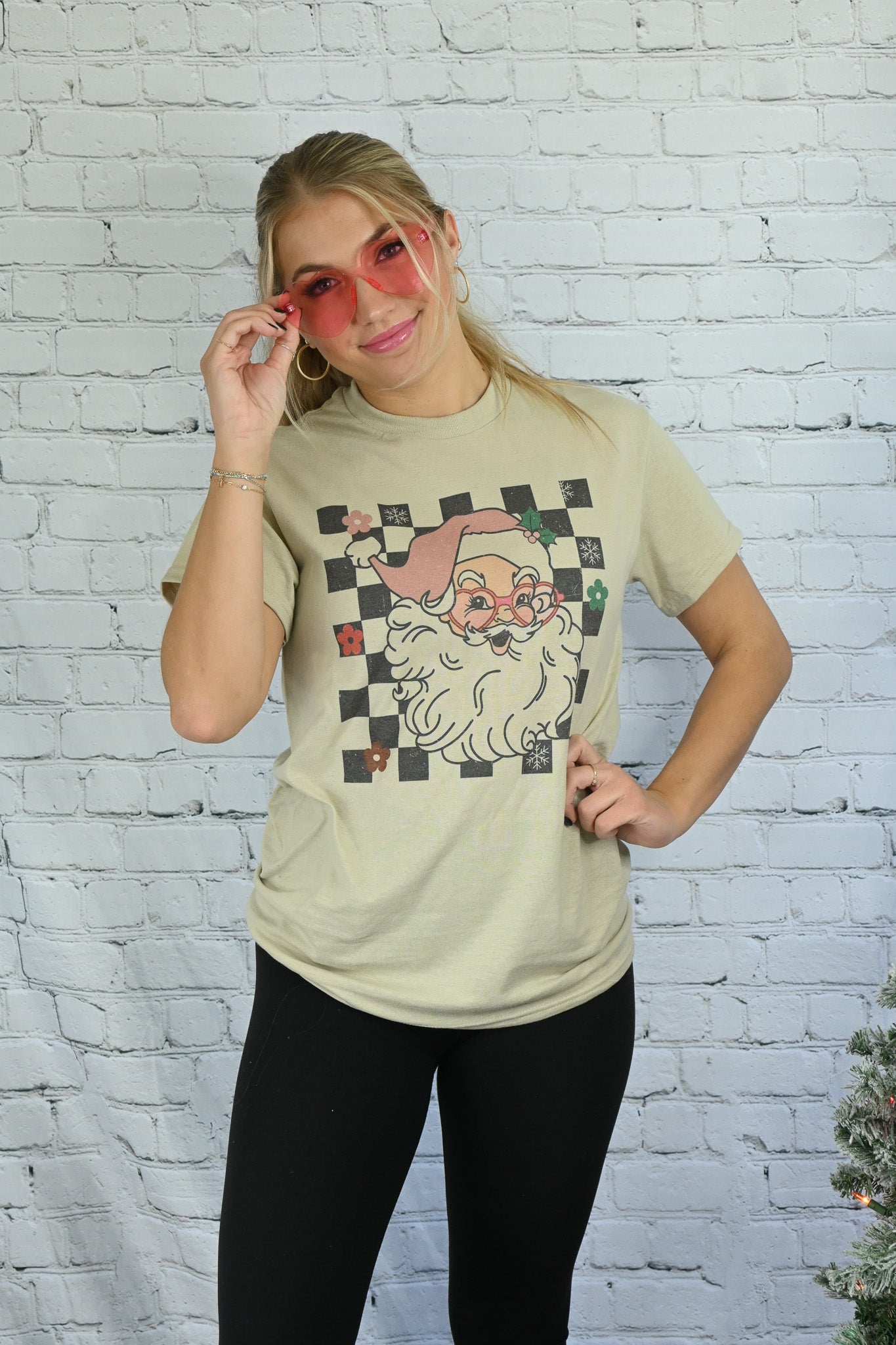 Santa Flower Tee -