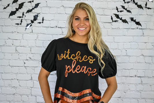 Witches Please Sequins Top -