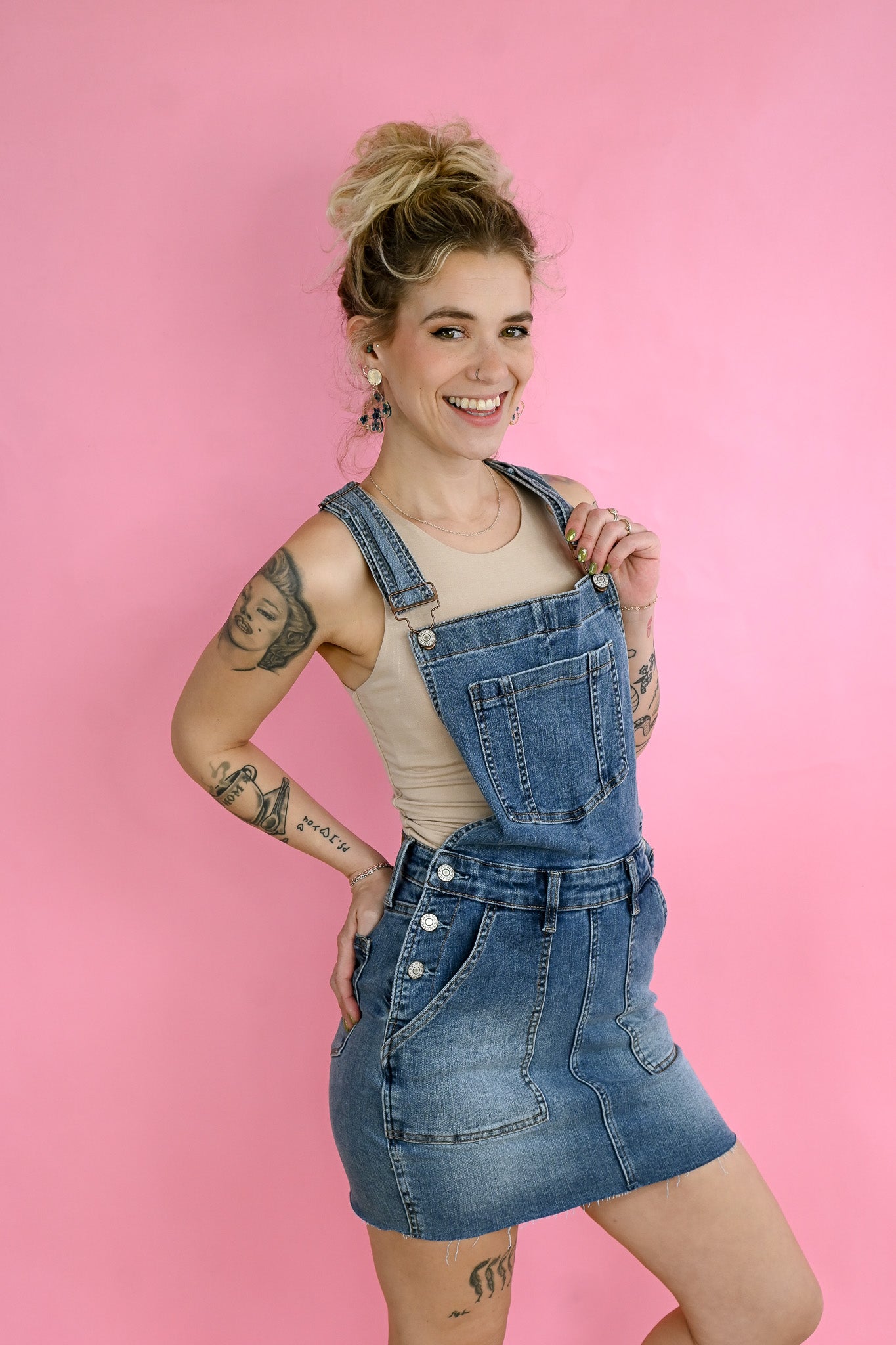 Denim Overall Skirt - – She Chester