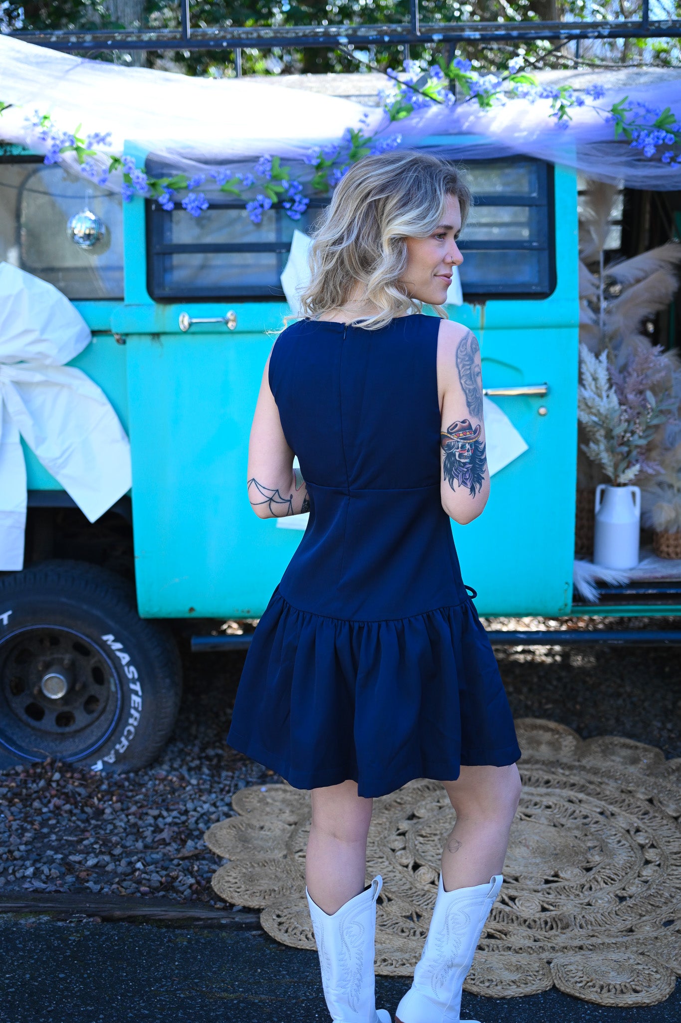 Juno Navy Dress