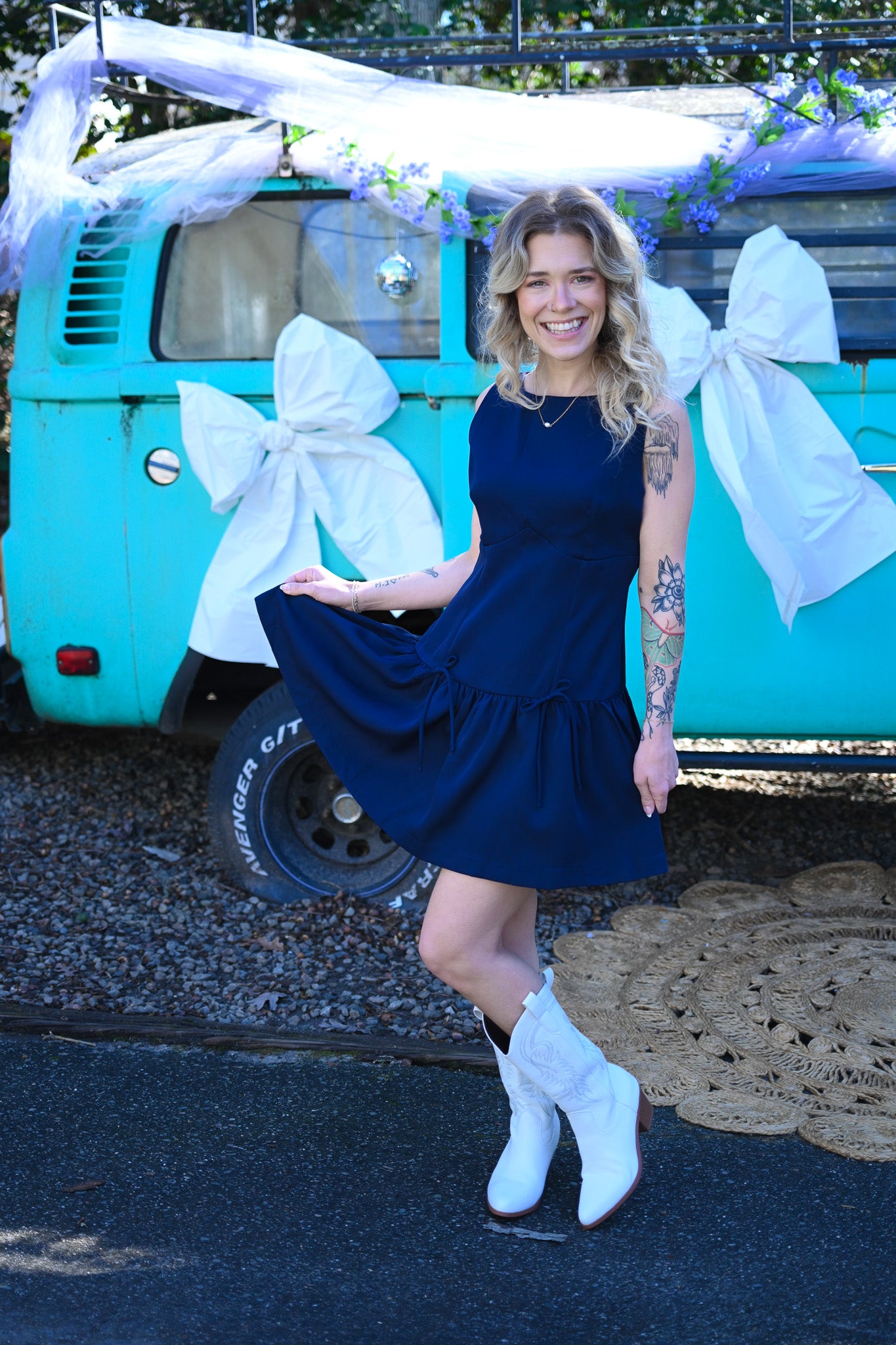 Juno Navy Dress