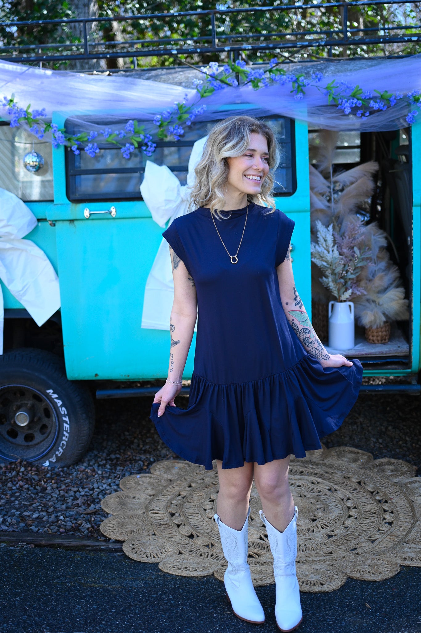 Navy Nantucket Dress -