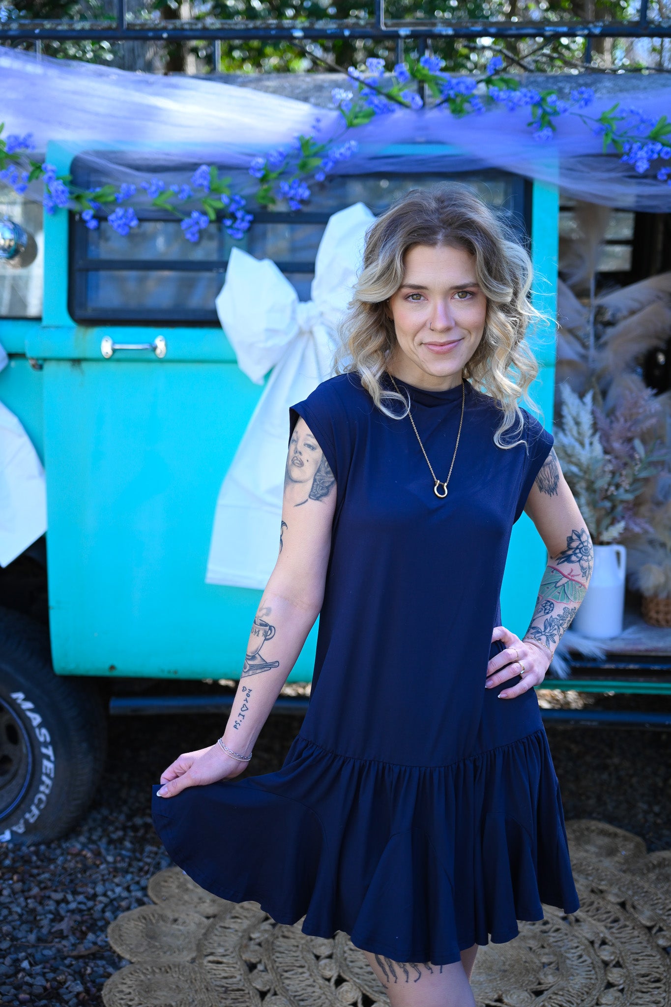 Navy Nantucket Dress -