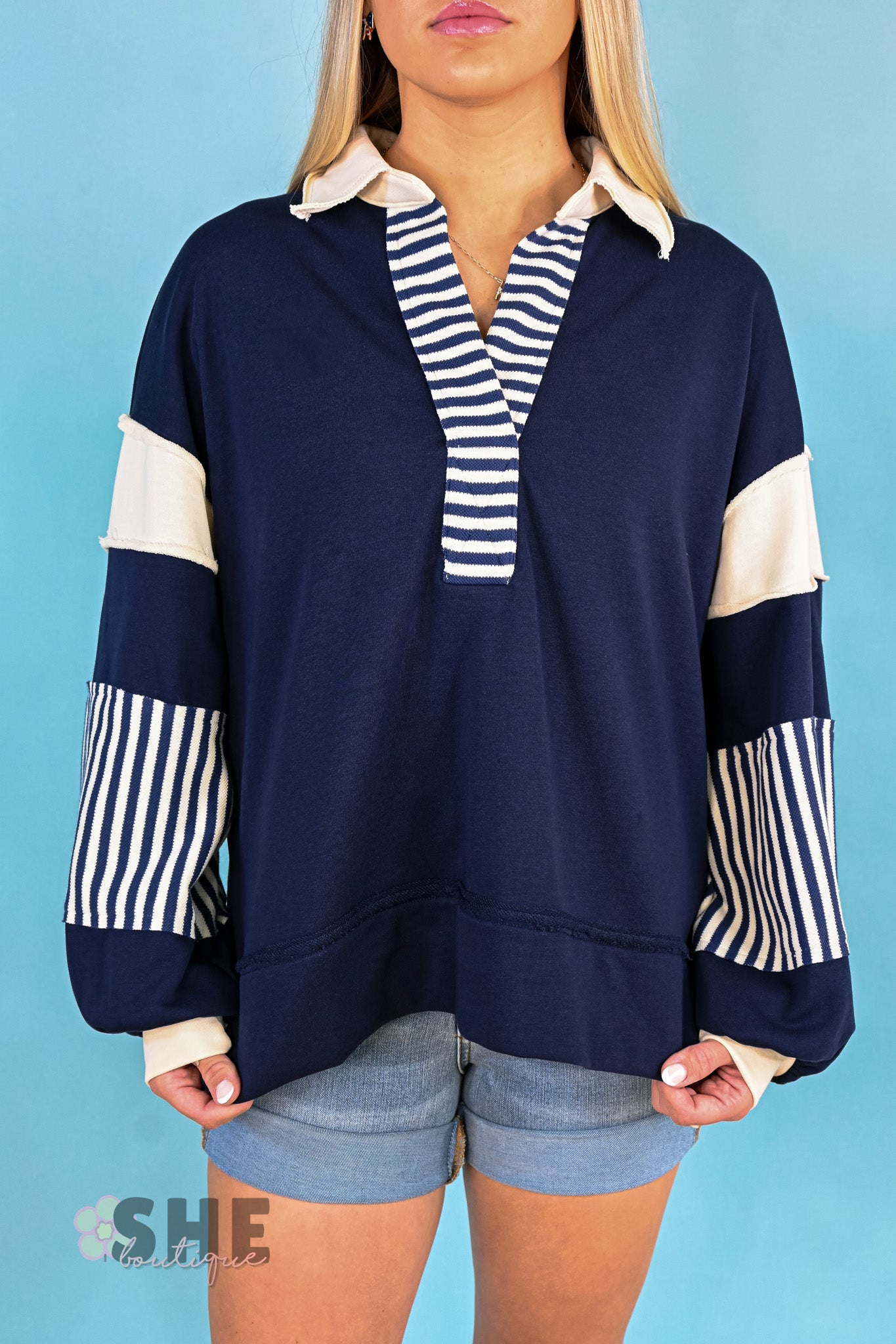 Navy Rugby Pullover -