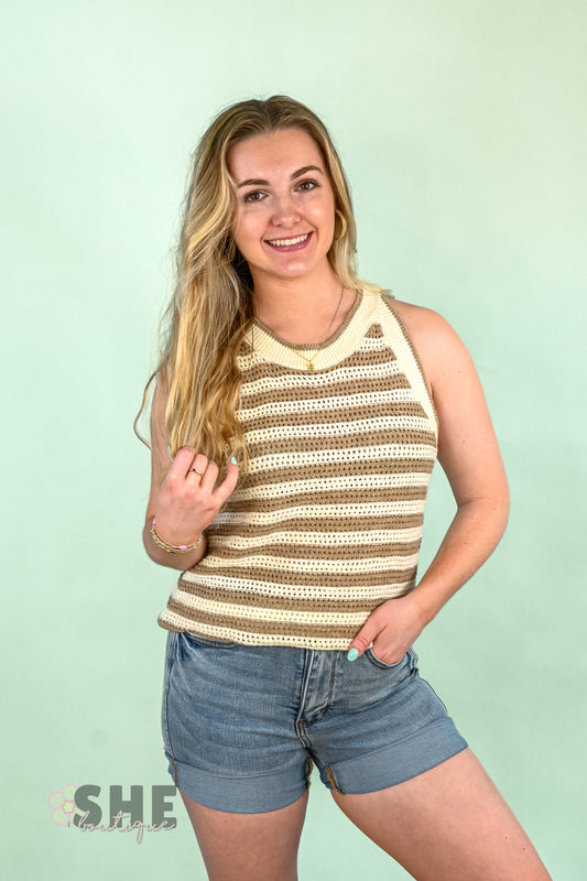 Styles Striped Knit Tank -