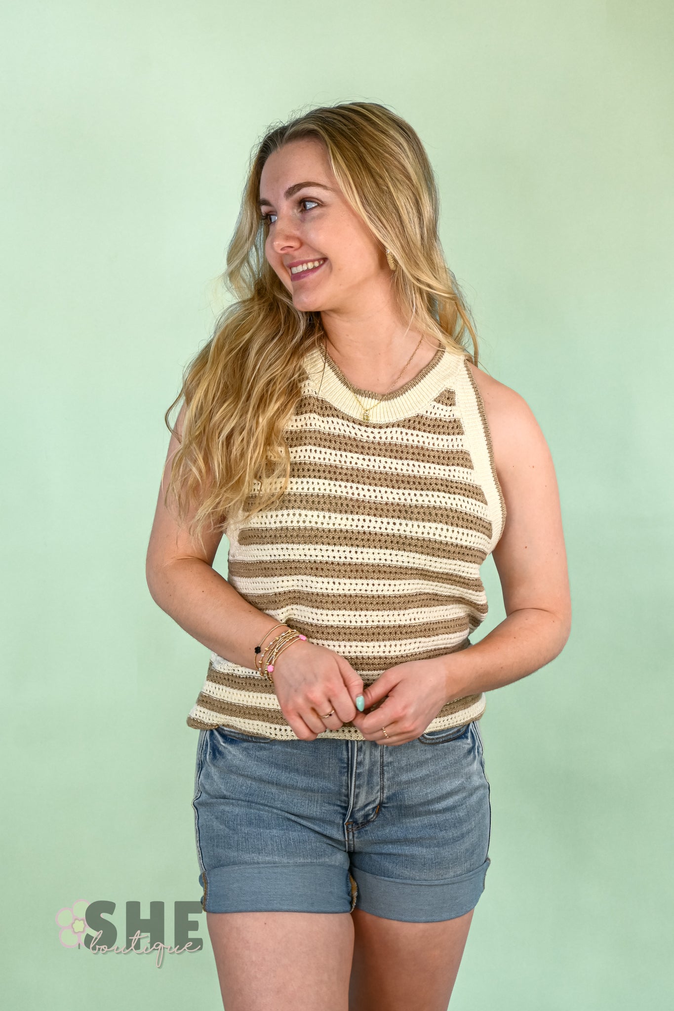 Styles Striped Knit Tank -