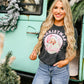 Pink Christmas Vibes Dark Grey Tee -