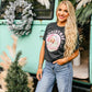 Pink Christmas Vibes Dark Grey Tee -