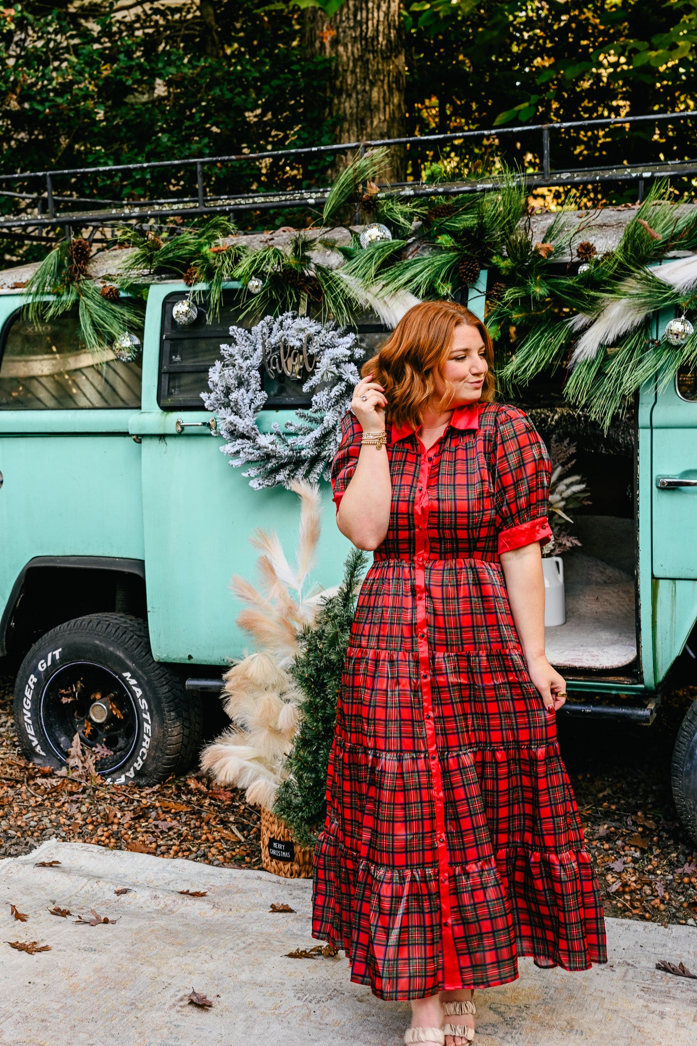 American Girl Plaid Maxi Dress