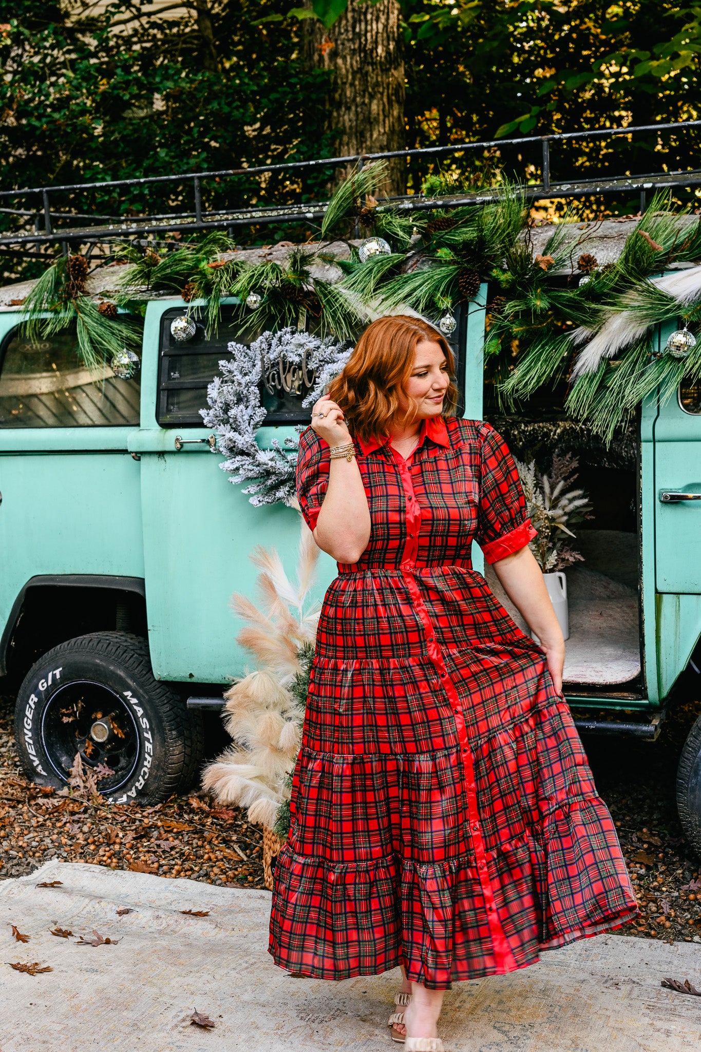 American Girl Plaid Maxi Dress