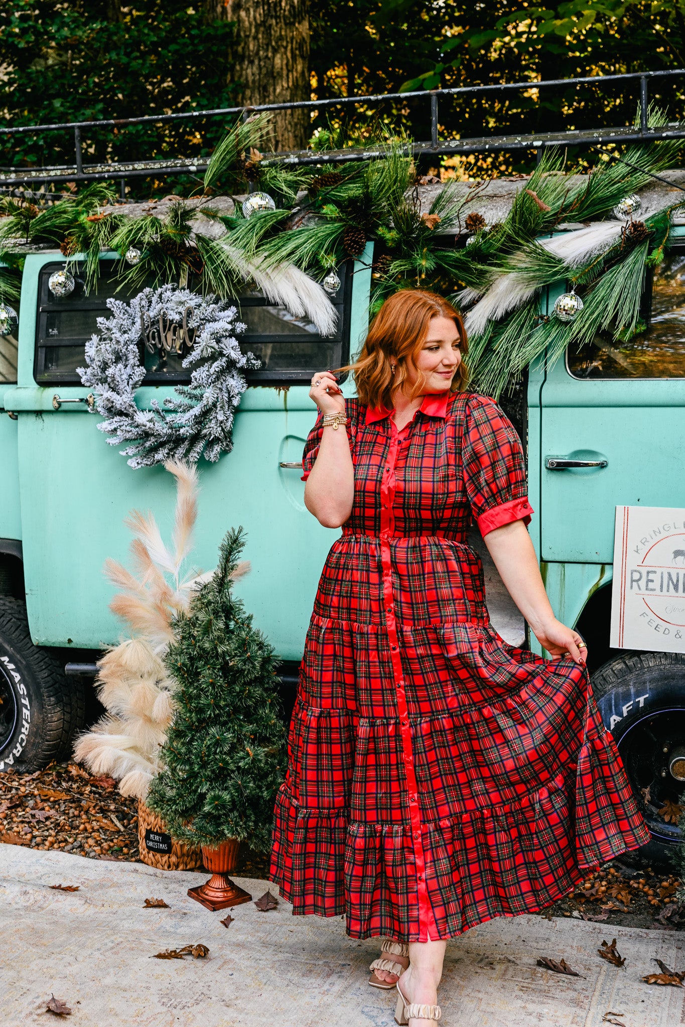 American Girl Plaid Maxi Dress