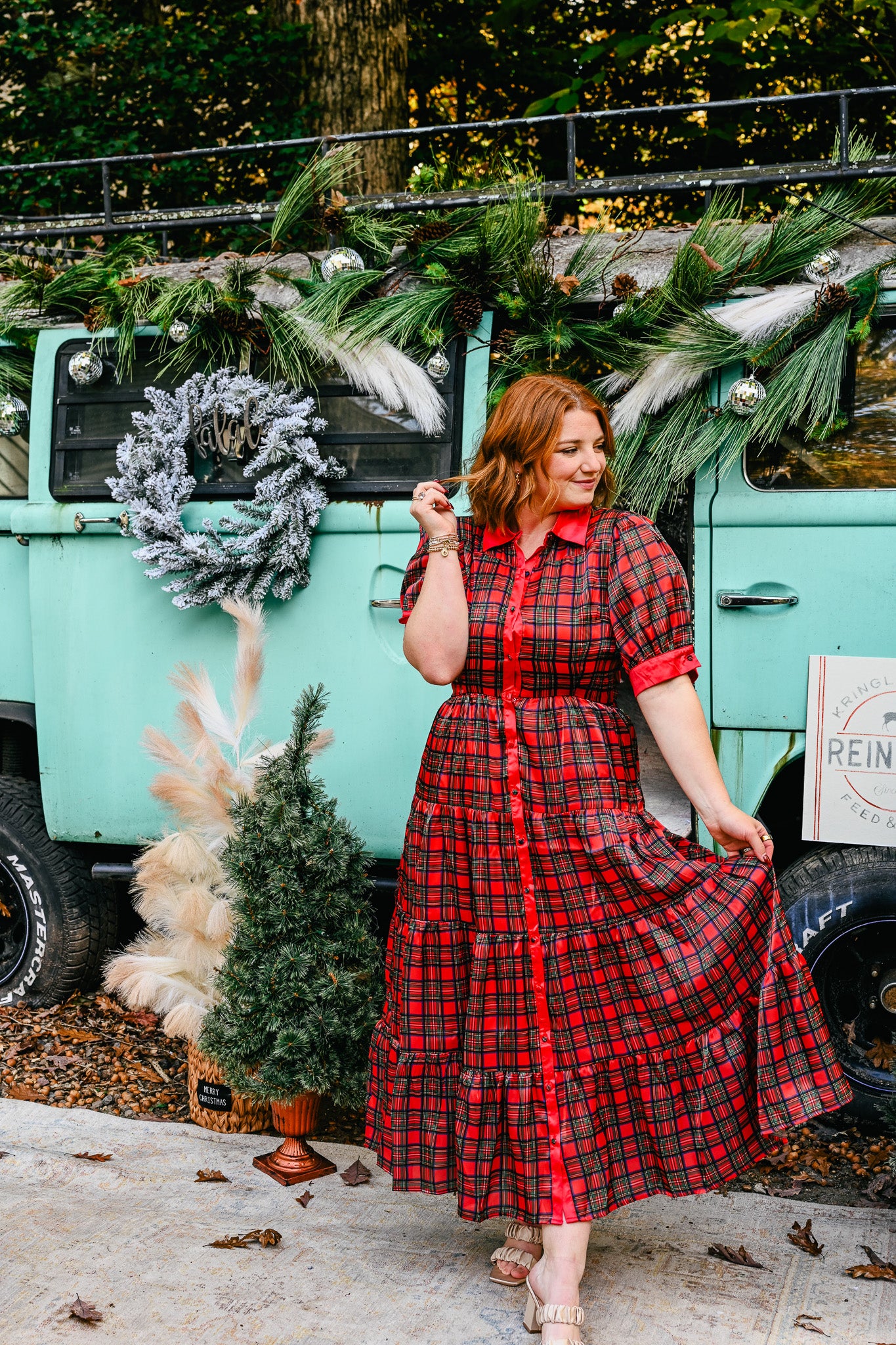 American Girl Plaid Maxi Dress