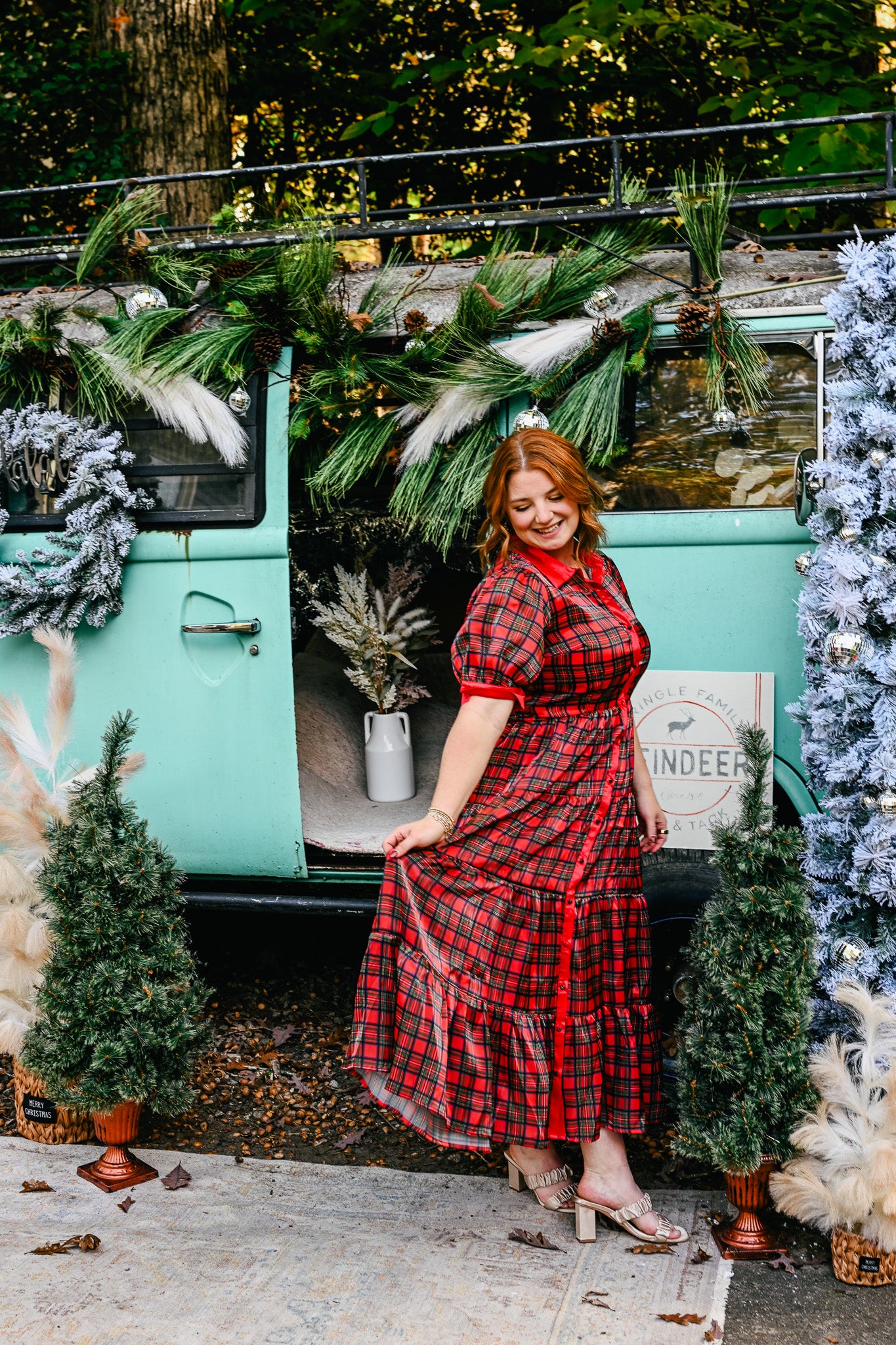 American Girl Plaid Maxi Dress