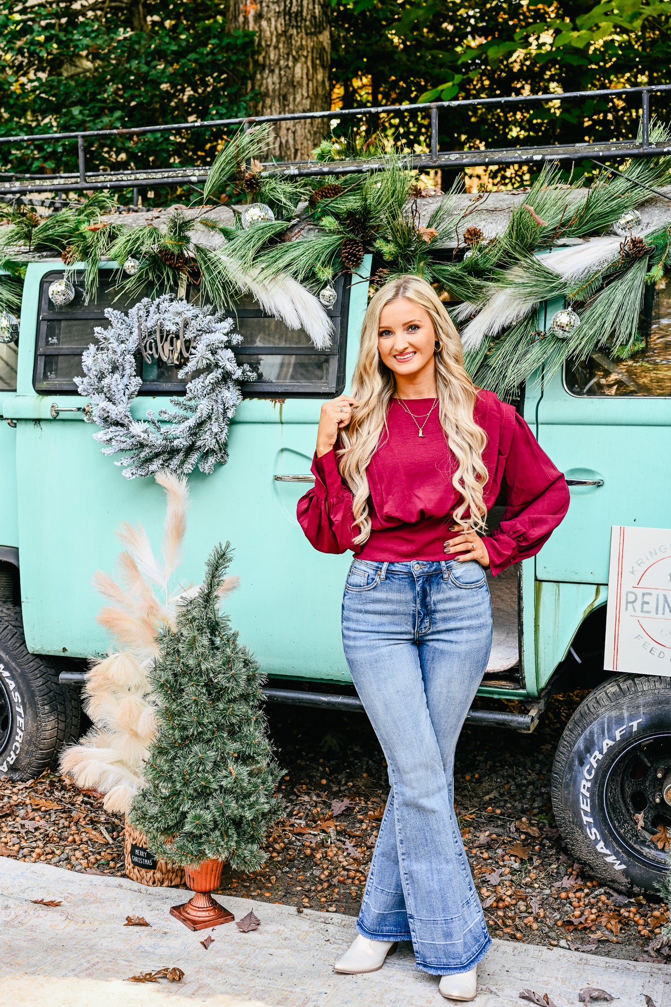 The Mira Burgundy Top