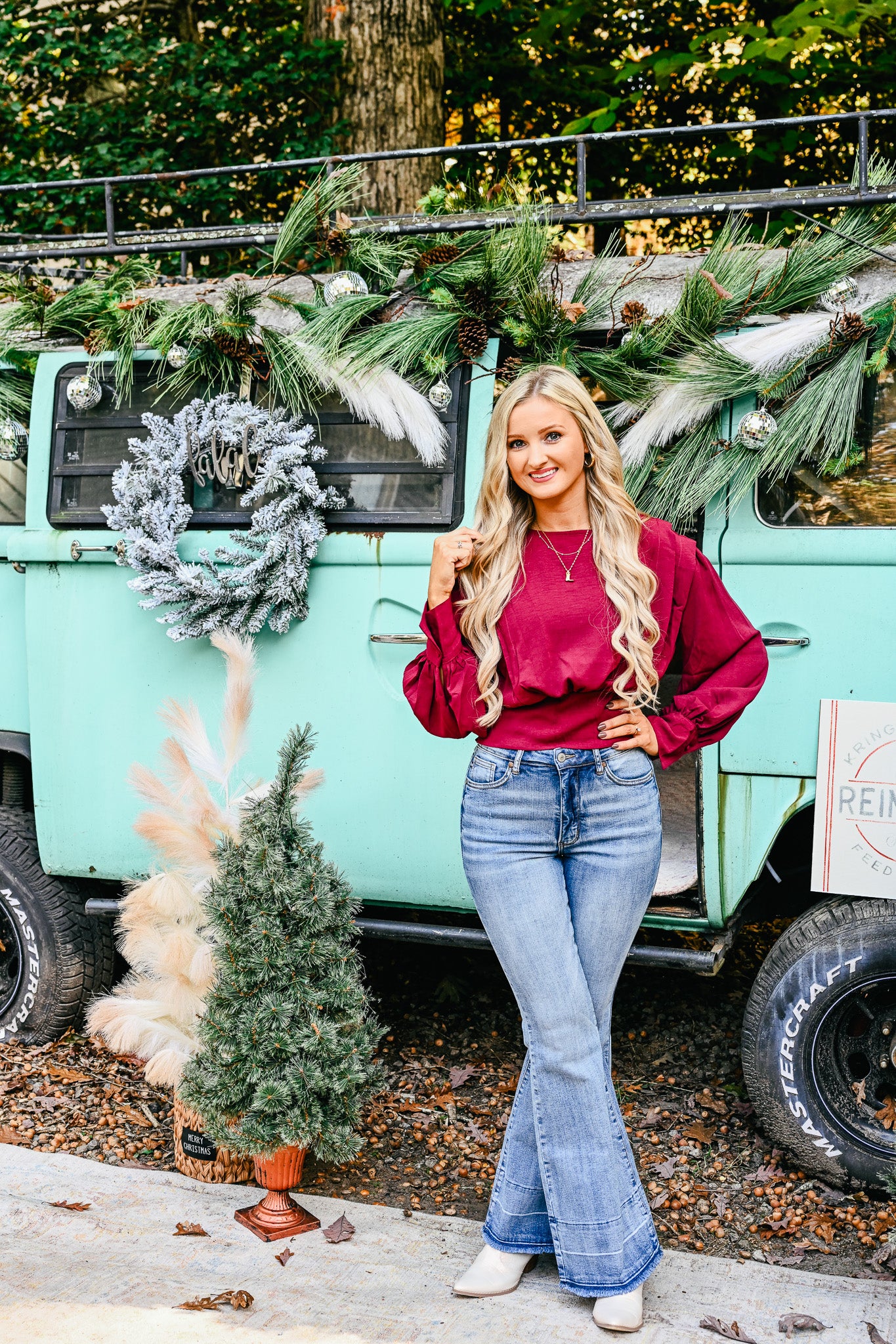 The Mira Burgundy Top